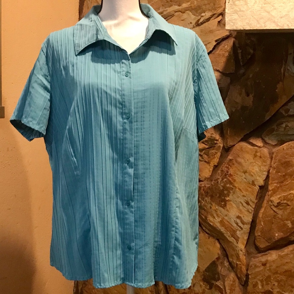 Soft aqua blue blouse